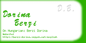 dorina berzi business card